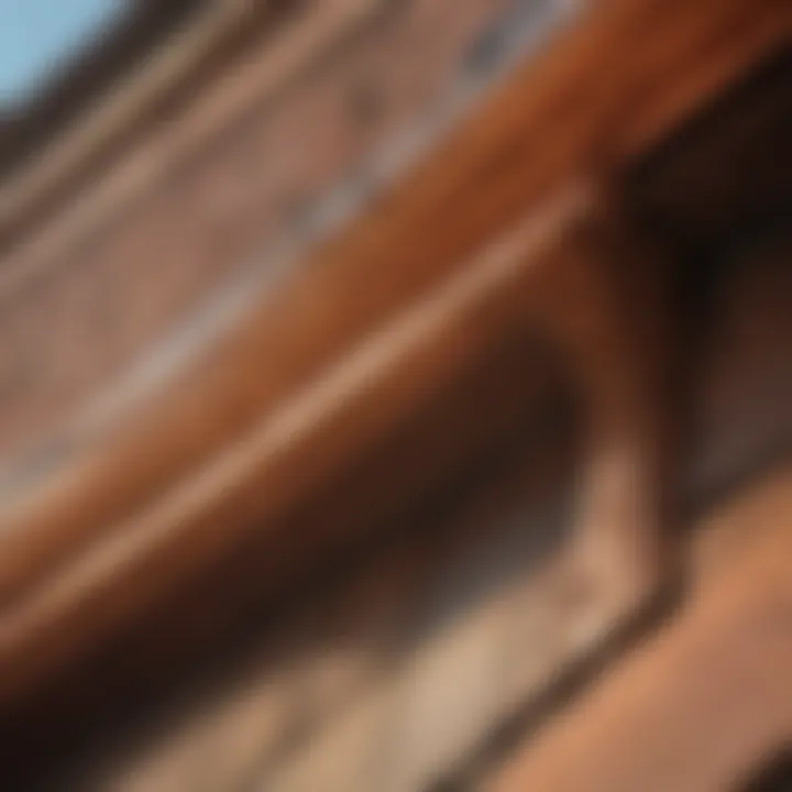 Craftsmanship in Copper Gutters Durable copper rain gutter material showcasing craftsmanship