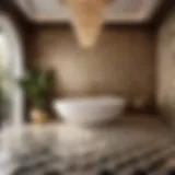 Elegant geometric tile pattern in a modern setting