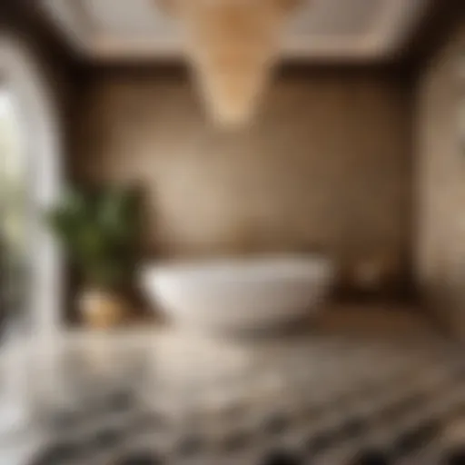 Elegant geometric tile pattern in a modern setting