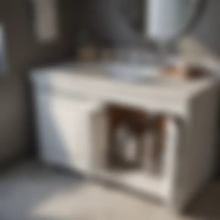 Customized cabinetry maximizing under-sink space