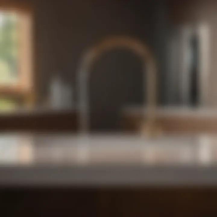 Measuring and leveling for sink placement