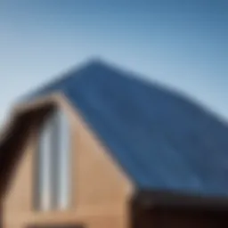 Metal Roof Peak Cap Design Element