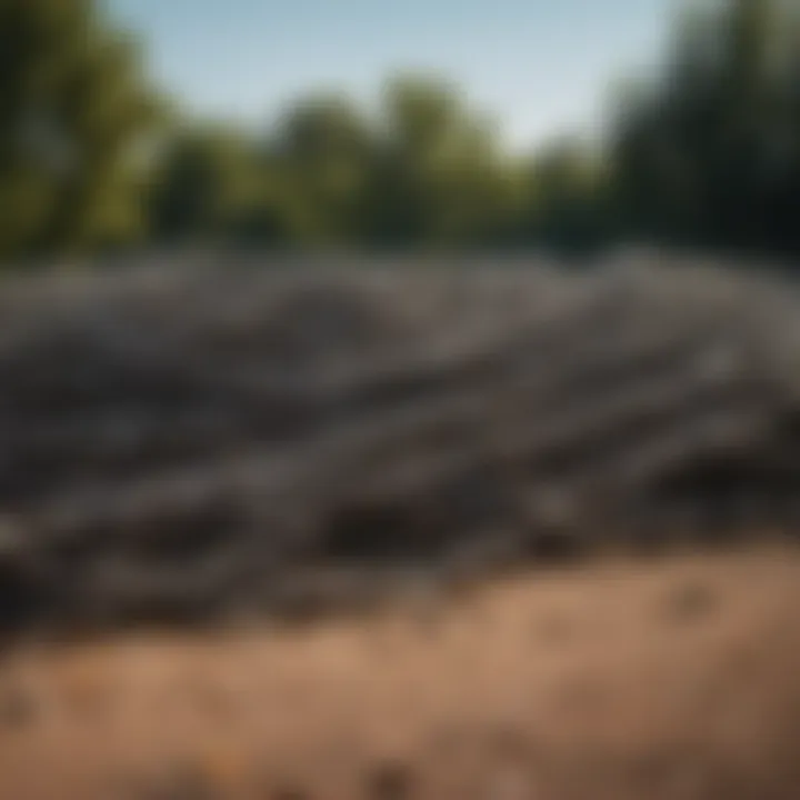 Metal scrap pile from dismantled chain link fence