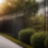 Elegant black metal fence design