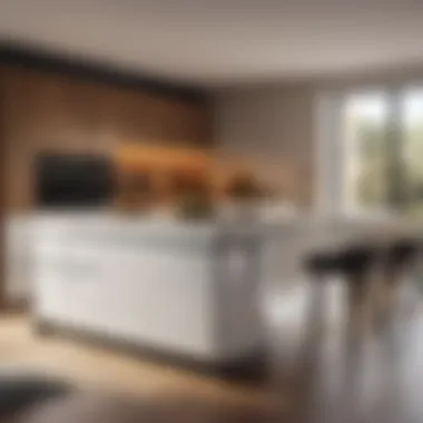 Sleek Kitchen Island Showcasing Smart Storage Solutions Minimalist Kitchen Island with Storage