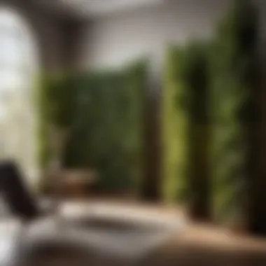 Minimalist Room Partition with Natural Elements