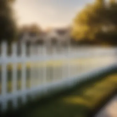 Artistic rendering of modern vinyl picket fence design