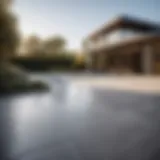 Modern concrete driveway design