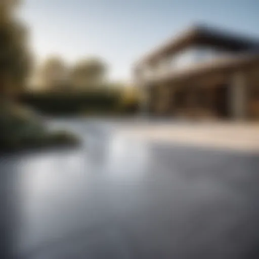 Modern concrete driveway design