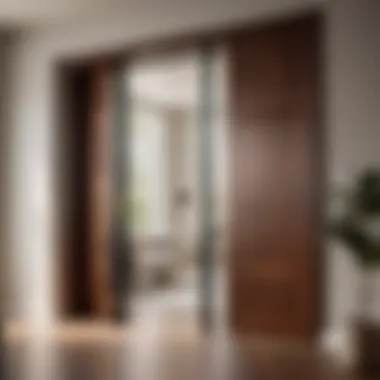 Sleek Hinged Door Upgrade Modern hinged door in elegant home interior