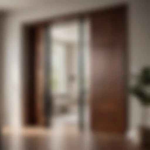 Sleek Hinged Door Upgrade Modern hinged door in elegant home interior