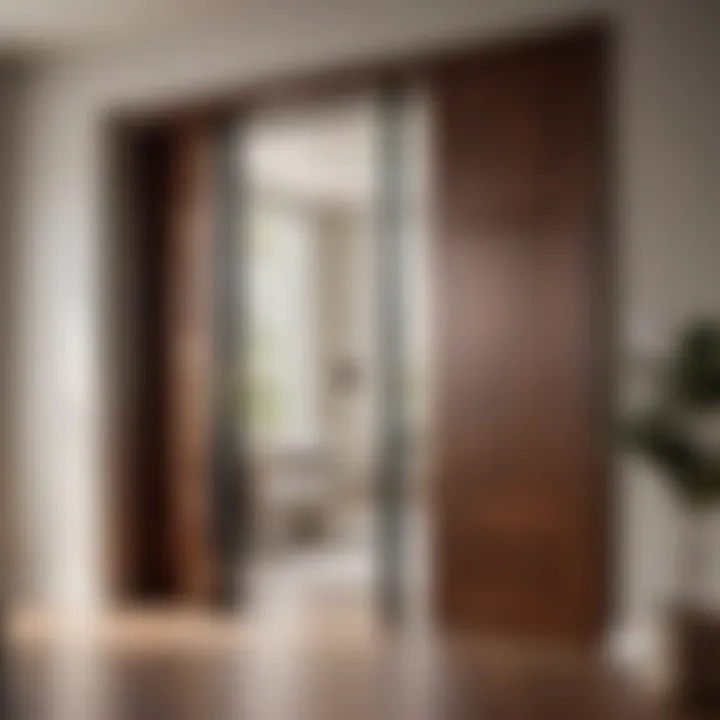 Sleek Hinged Door Upgrade Modern hinged door in elegant home interior