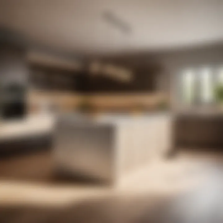 Modern kitchen with sleek engineered quartz countertops