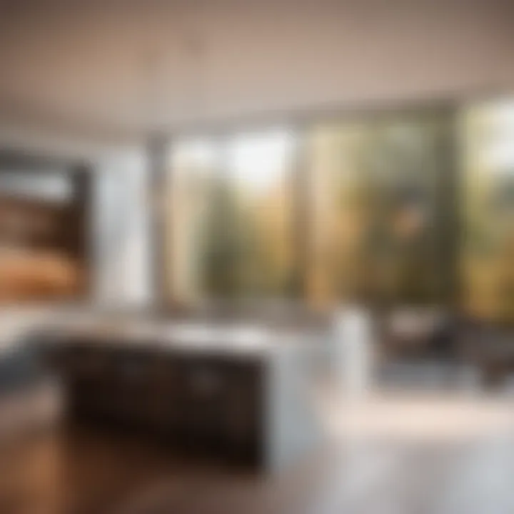 Contemporary Aesthetics Modern kitchen design with tinted windows