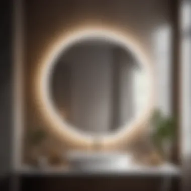 Modern minimalist custom cut mirror in stylish setting