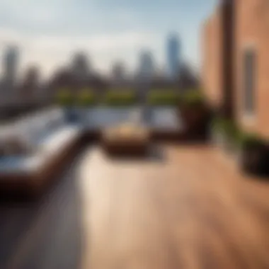 Modern rooftop deck design