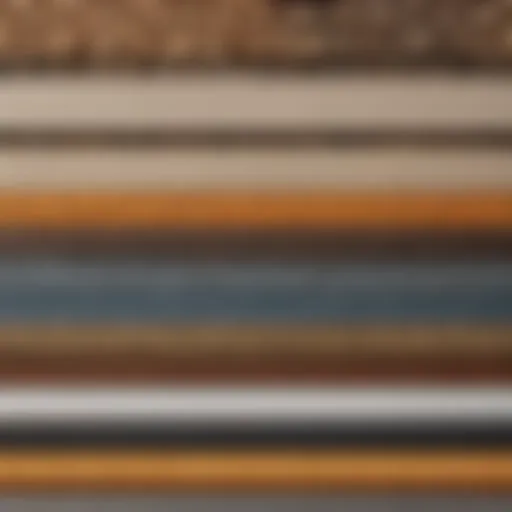 Modern siding material samples