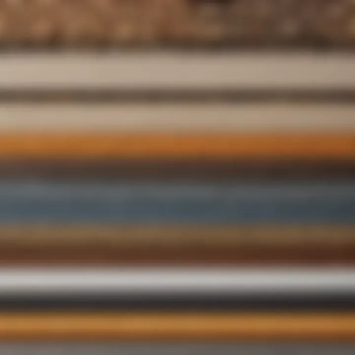 Modern siding material samples