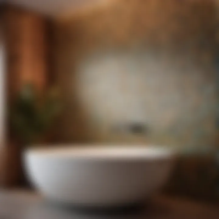 Modern mosaic tiles in a bathroom