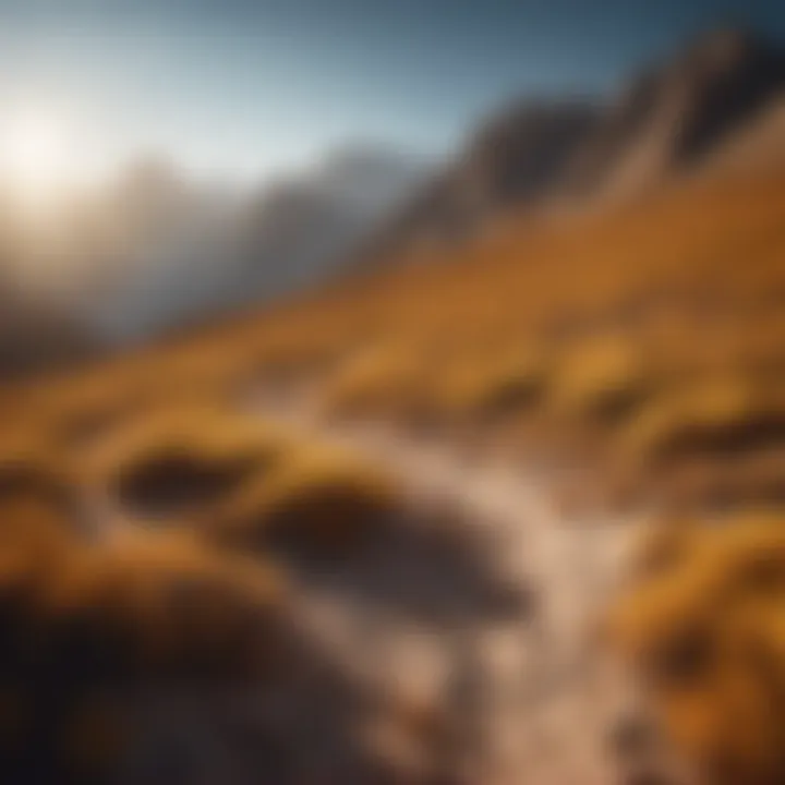 Mountainous landscape for surveying