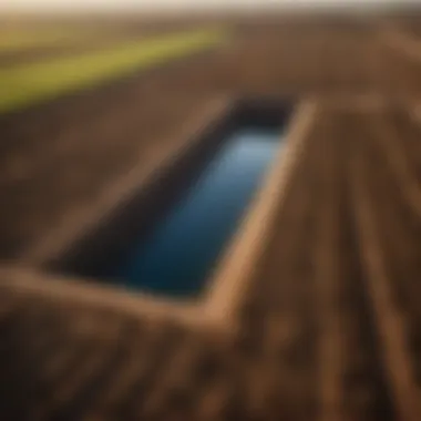 Landscape with a newly established drain field system