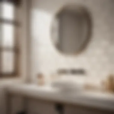Contemporary Subway Chic Sleek off-white subway tiles in modern bathroom design