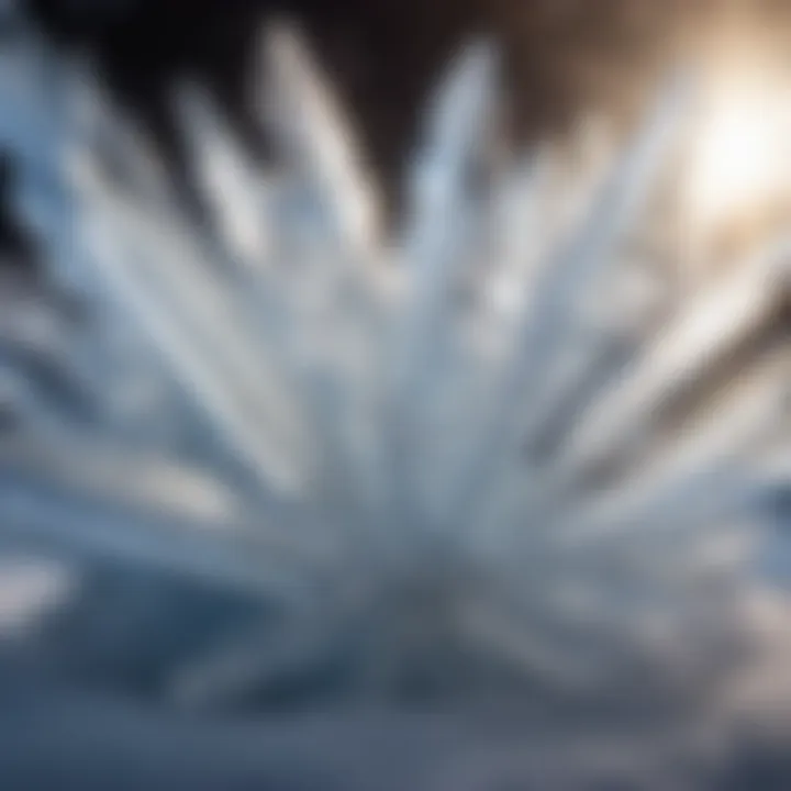 Ice crystals forming on frozen foods