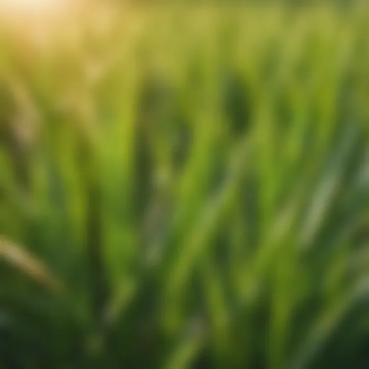 Close-up of annual ryegrass seeds