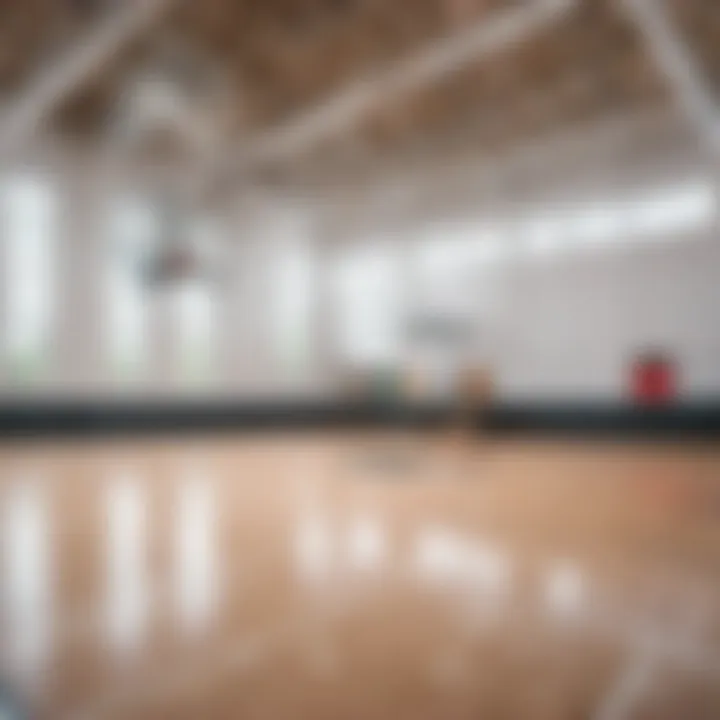 Smooth finishing touch on newly installed basketball court