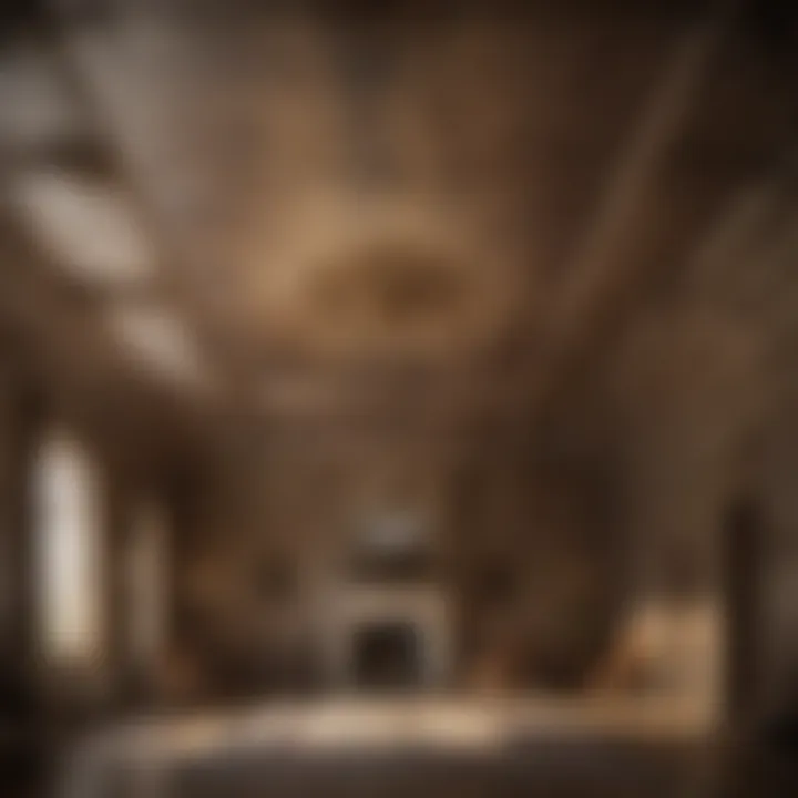 Repair work on a stained ceiling