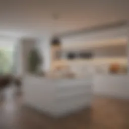 Elegant recessed lighting illuminating a modern kitchen