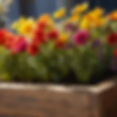 Artistic Flower Planting Planting flowers in a custom flower box