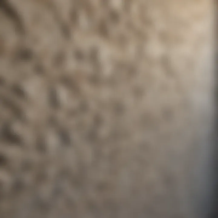 Different types of plaster materials for interior use displayed