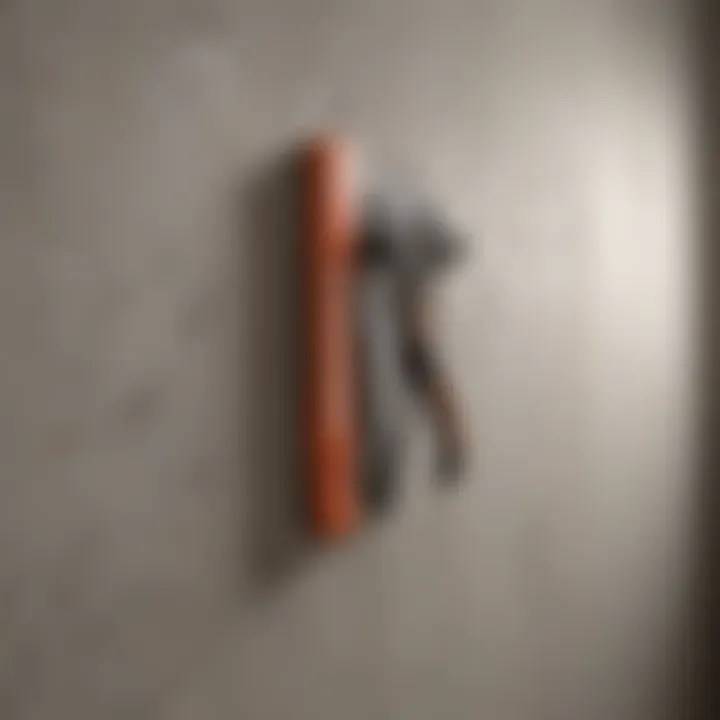 Tools and equipment needed for plastering walls arranged neatly