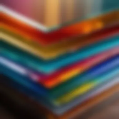 Plexiglass sheets in various color shades