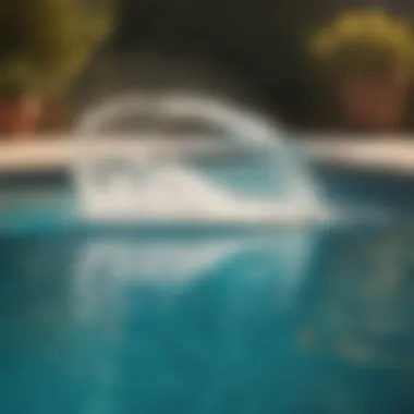 Effective Pool Skimming Technique Pool Skimmer in Action