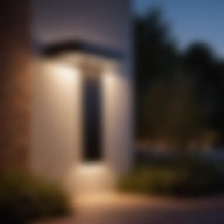Modern LED Porch Light Enhancing Contemporary Architecture