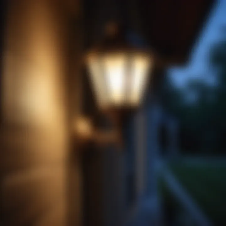 Porch Light Illuminating a Safe Pathway at Night