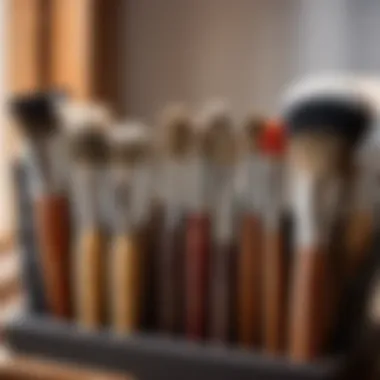 Professional paintbrushes and tools