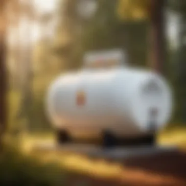 Serene Propane Tank Amidst Nature Propane tank in a scenic outdoor setting