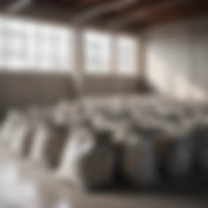 Illustration depicting bags of concrete