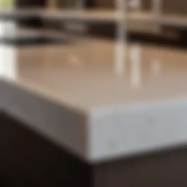 Smooth Bullnose Edge on Quartz Countertop Quartz Countertop with Bullnose Edge