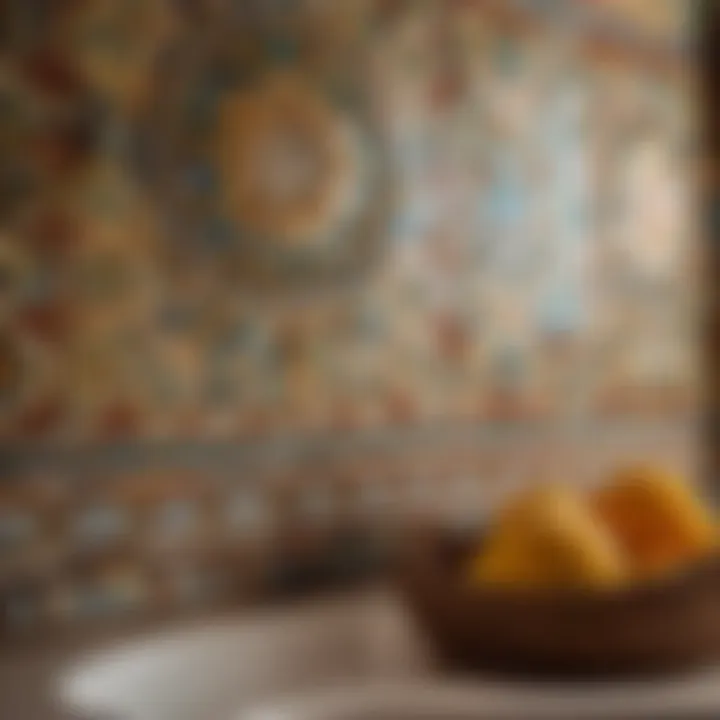 Refinished bathroom tile with mosaic detailing