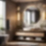 Reflective finish on bathroom cabinets