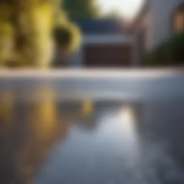 Concrete driveway finishing touches