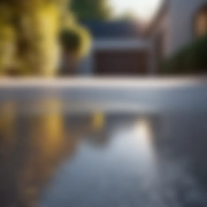 Concrete driveway finishing touches