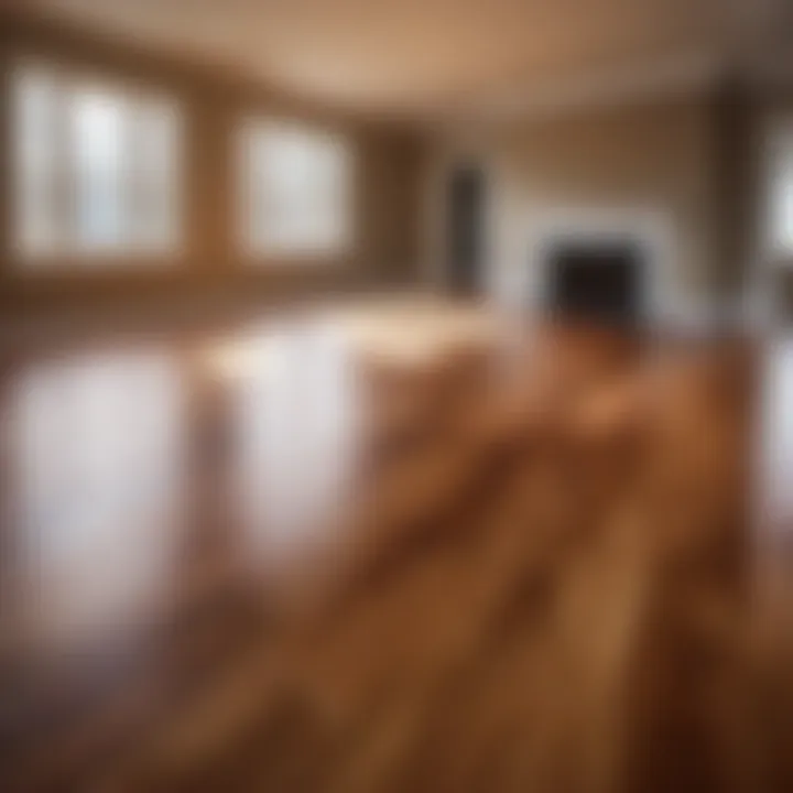 Rejuvenated hardwood floors after treatment