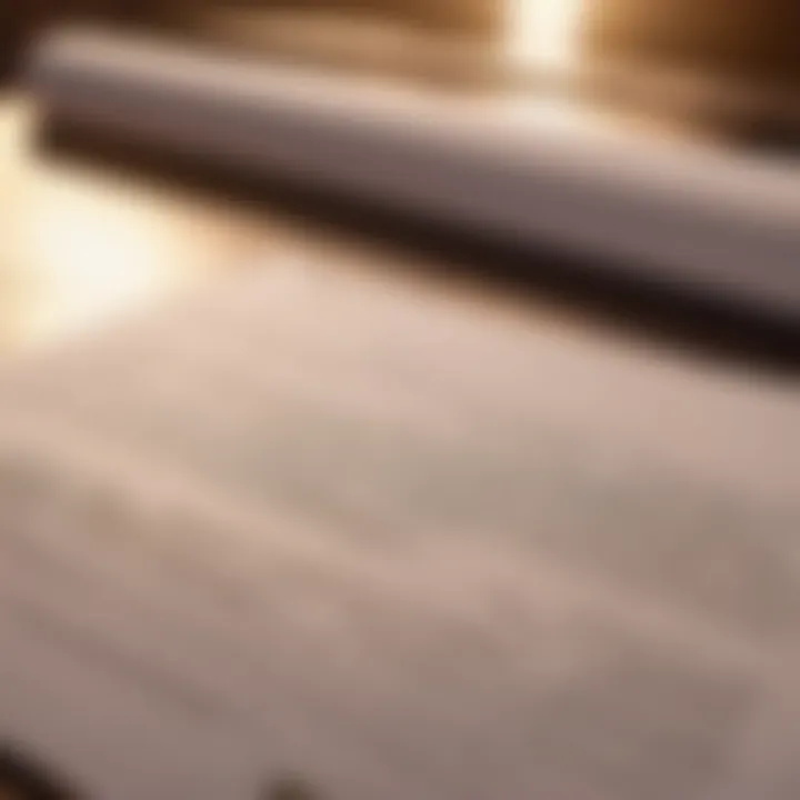 Modern rental agreement document