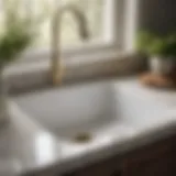 Porcelain sink shining after resurfacing