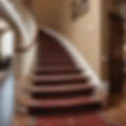 Elegant carpet stair runner enhancing staircase